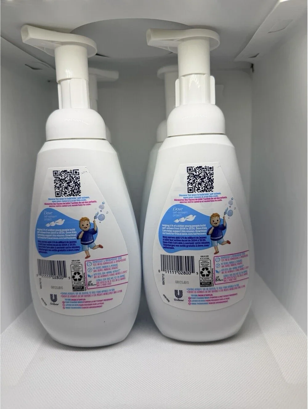 LOT OF 2 Dove Kids COTTON CANDY Hypoallergenic Foaming Body Wash 13.5oz ea